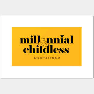 Millennial & Childless (Black Text) Posters and Art